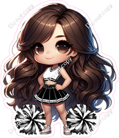 Cheerleader Posing - Black