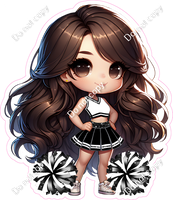 Cheerleader Posing - Black