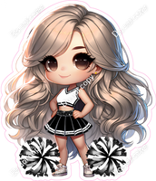 Cheerleader Posing - Black