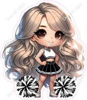 Cheerleader Posing - Black