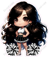 Cheerleader Posing - Black