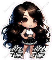 Cheerleader Posing - Black