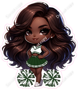 Cheerleader Posing - Hunter Green