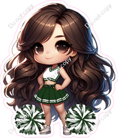 Cheerleader Posing - Hunter Green