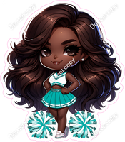 Cheerleader Posing - Teal