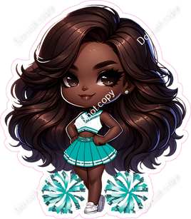 Cheerleader Posing - Teal