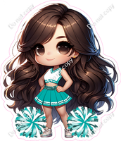 Cheerleader Posing - Teal