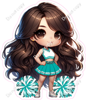 Cheerleader Posing - Teal