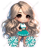 Cheerleader Posing - Teal