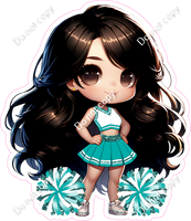 Cheerleader Posing - Teal