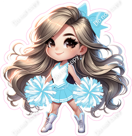 Cheerleader Standing - Baby Blue
