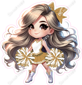 Cheerleader Standing - Gold