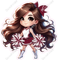 Cheerleader Standing - Burgundy