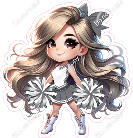 Cheerleader Standing - Light SIlver
