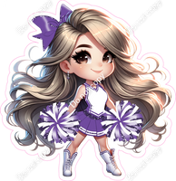 Custom Cheerleader Standing - Change Colors - Choose Skin Tone , Hair Color