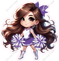 Custom Cheerleader Standing - Change Colors - Choose Skin Tone , Hair Color