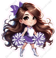 Custom Cheerleader Standing - Change Colors - Choose Skin Tone , Hair Color