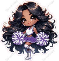 Custom Cheerleader Standing - Change Colors - Choose Skin Tone , Hair Color
