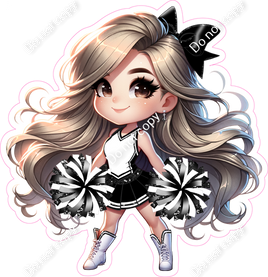 Cheerleader Standing - Black