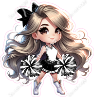 Cheerleader Standing - Black