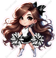 Cheerleader Standing - Black