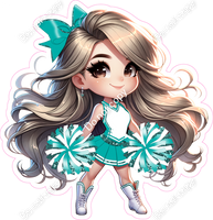 Cheerleader Standing - Teal