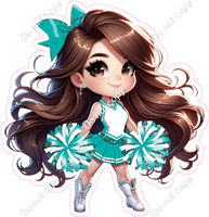Cheerleader Standing - Teal