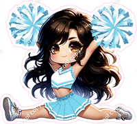 Cheerleader Splits - Baby Blue