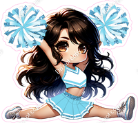 Cheerleader Splits - Baby Blue