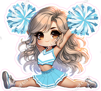 Cheerleader Splits - Baby Blue