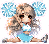 Cheerleader Splits - Baby Blue