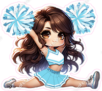 Cheerleader Splits - Baby Blue