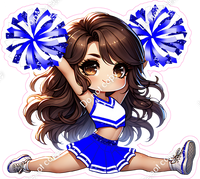 Cheerleader Splits - Blue