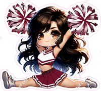 Cheerleader Splits - Burgundy