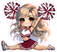 Cheerleader Splits - Burgundy