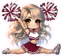 Cheerleader Splits - Burgundy