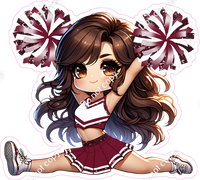 Cheerleader Splits - Burgundy