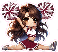 Cheerleader Splits - Burgundy