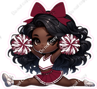 Cheerleader Splits - Burgundy