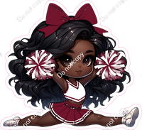 Cheerleader Splits - Burgundy