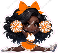Custom Cheerleader Splits - Change Colors - Choose Skin Tone , Hair Color