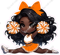 Custom Cheerleader Splits - Change Colors - Choose Skin Tone , Hair Color