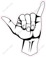 The Shaka Hand Signal - Surfer w/ Multiple Colors