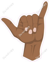 The Shaka Hand Signal - Surfer w/ Multiple Colors