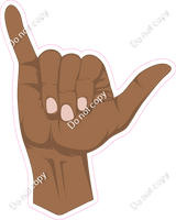 The Shaka Hand Signal - Surfer w/ Multiple Colors