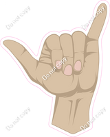 The Shaka Hand Signal - Surfer w/ Multiple Colors