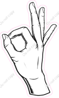OK or Three - Hands - Multiple Colors