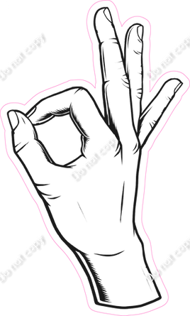 OK or Three - Hands - Multiple Colors