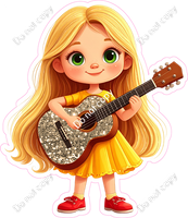 School Girl - Light Skin Tone - with Guitar