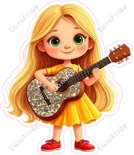 School Girl - Light Skin Tone - with Guitar